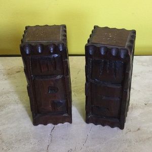 Vintage ‘80 Honduras wood salt/pepper shakers